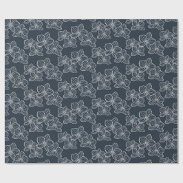 Linear Orchid | Elegant Floral Charcoal Presentpapper