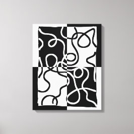 Linear Persuasion II: Abstrakt Black & White Canvastryck