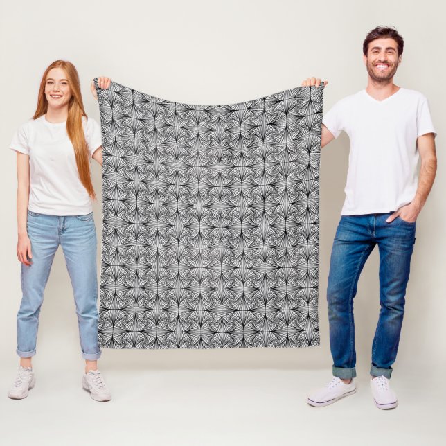 Linear Swirls Fleece Blanket (På plats)