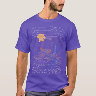 Linear Yosemite Yosemite National Parks Art T Shirt