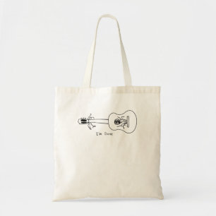 Lineart basic bloggare minimalistisk gitarr musik tygkasse