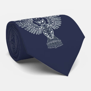 Lineart Blue Neck Tie Night Uggla Slips
