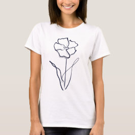 Lineart flower t shirt