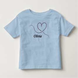 Lineart heart name t shirt