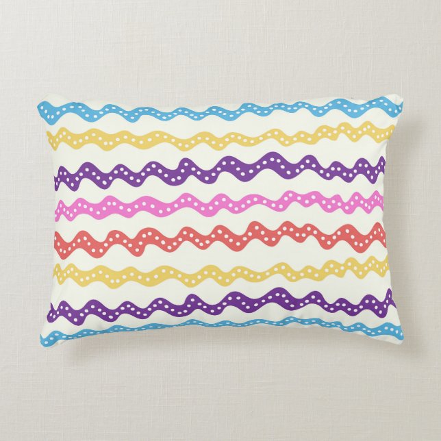 Lineas multicolores prydnadskudde (Framsidan)