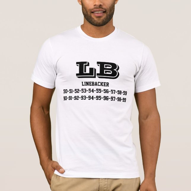 Linebacker Jersey Numbers Tee (Framsida)
