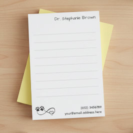 Lined Large 4"x6" Notes for Veterinarians Post-it Block