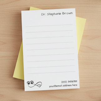 Lined Large 4"x6" Notes for Veterinarians Post-it Block