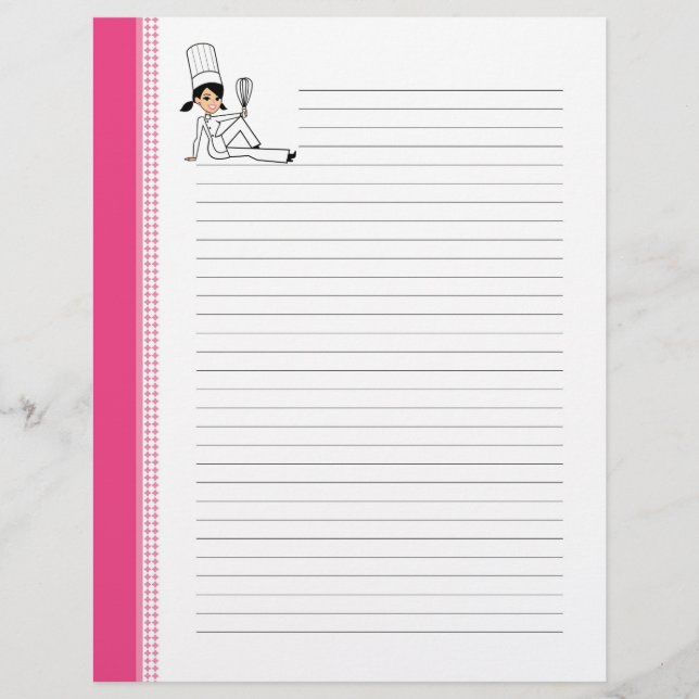 LIned Recept Brev sidor med Chef Art (Framsida)