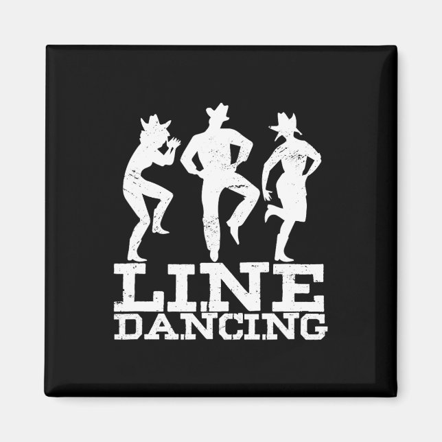 Linedance Dancing Dancer Dancer Music Western Gift Magnet (Framsidan)