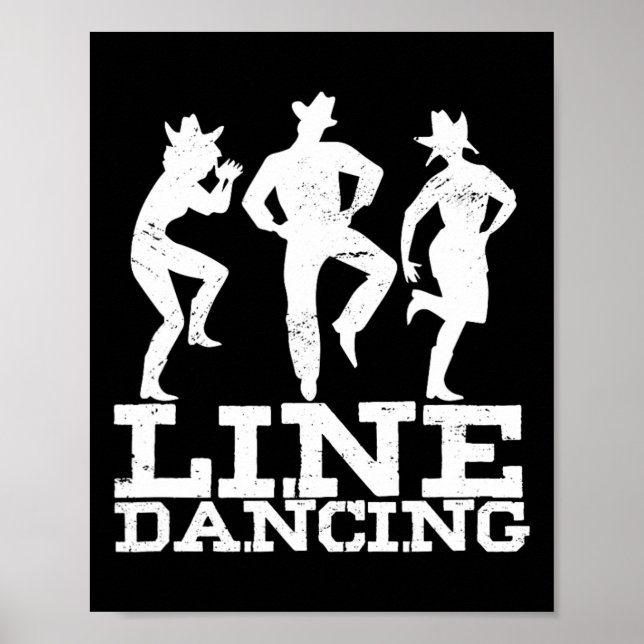 Linedance Dancing Dancer Dancer Music Western Gift Poster (Framsidan)