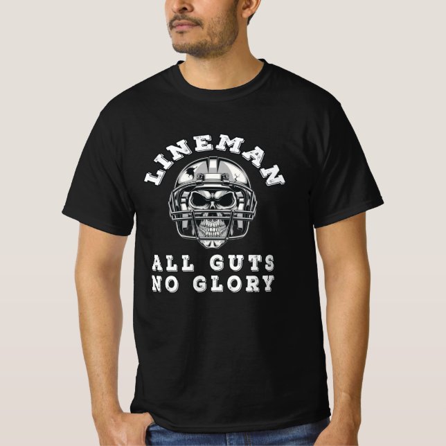 Lineman all sinuts ingen ärorik fotboll t shirt (Framsida)