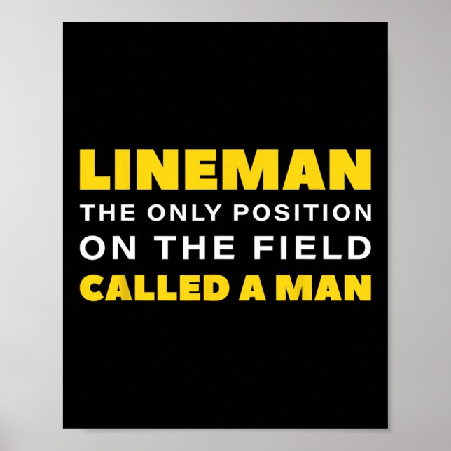 Lineman, den enda ståndpunkten om Fält som kallas  Poster (Framsidan)