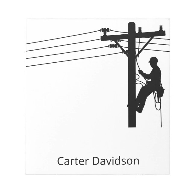 Lineman Electric Utility Journeyman Gift Anteckningsblock (Framsida)