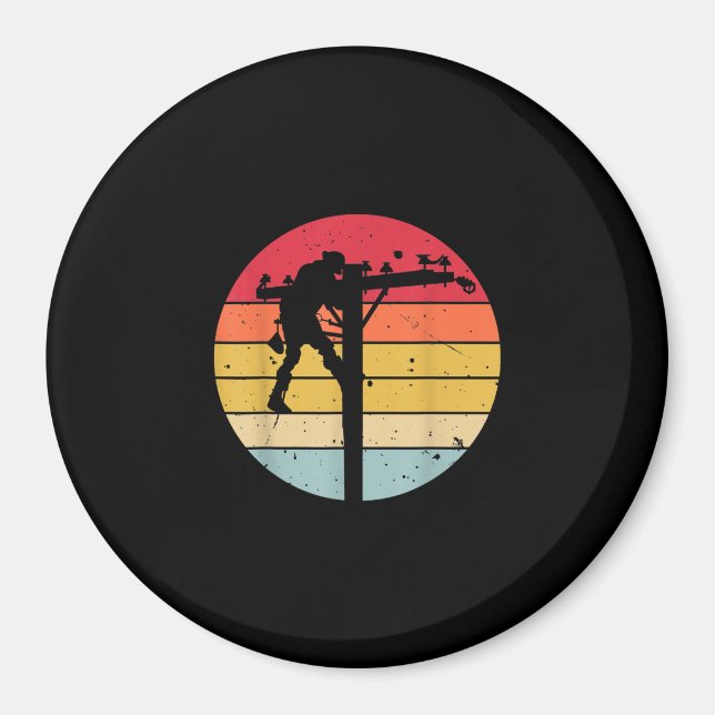 Lineman Electrician Gift Magnet (Framsidan)
