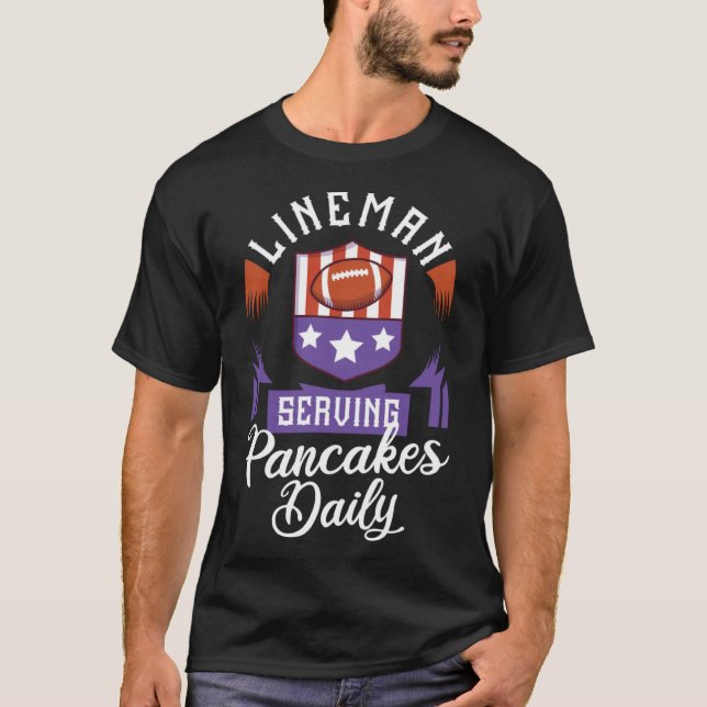 Lineman Football Offensisive Player Team T Shirt (Framsida)