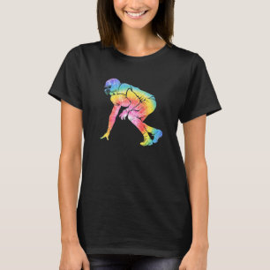 Lineman Football Player Tie Dye Sport Football Flä T Shirt