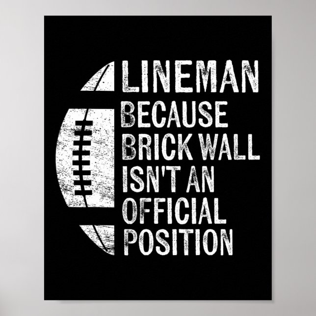 Lineman för att Brick Wall inte är Officiellens po Poster (Framsidan)