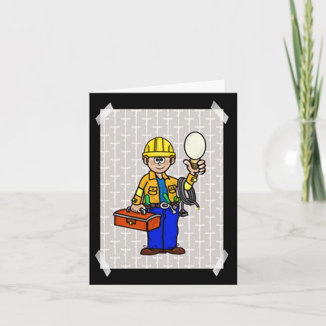 Lineman Hero-hälsningskort Kort (Framsida)