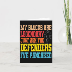 Lineman legendariska pannkaksblock Rollig fotbolls Kort
