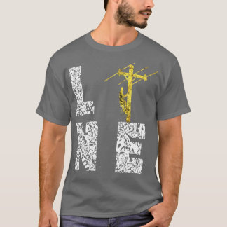 Lineman Linesman Electric Cable Linjer Lineworkers T Shirt
