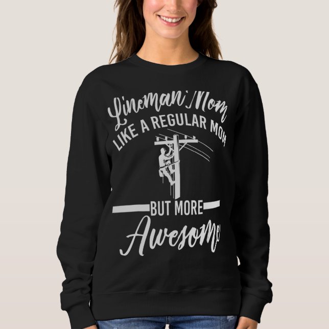 Lineman Mamma Apparel Cute Linemen Mammor Design T Shirt (Framsida)