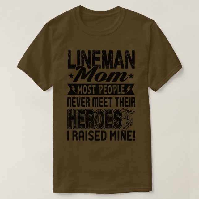 Lineman Mamma Shirt Lineman Mamma Herose T Shirt (Design framsida)
