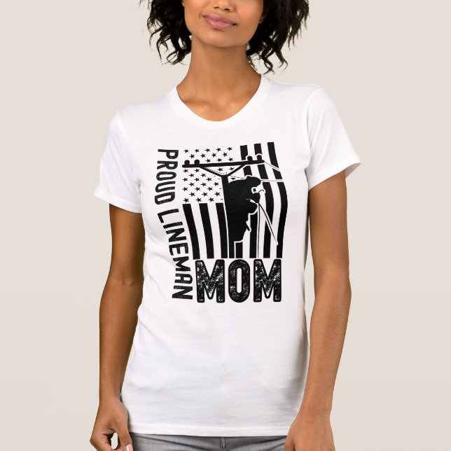 Lineman Mamma T Shirt (Framsida)