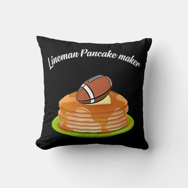 Lineman Pancake Maker Football Kudde (Framsida)