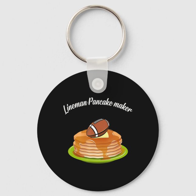 Lineman Pancake Maker Football Nyckelring (Framsida)