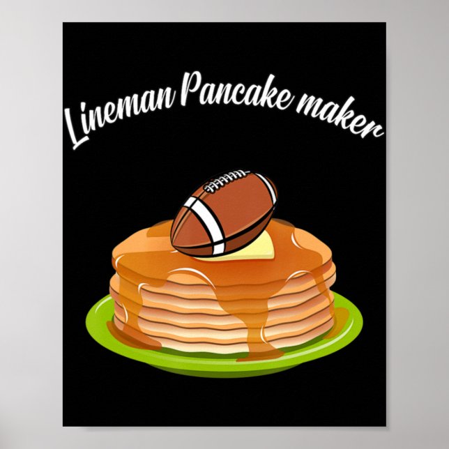 Lineman Pancake Maker Football Poster (Framsidan)