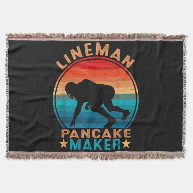 Lineman pannkaka Maker - Amerikansk fotboll Filt (Framsidan)