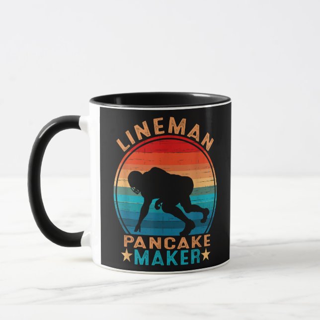 Lineman pannkaka Maker - Amerikansk fotboll Mugg (Vänster)