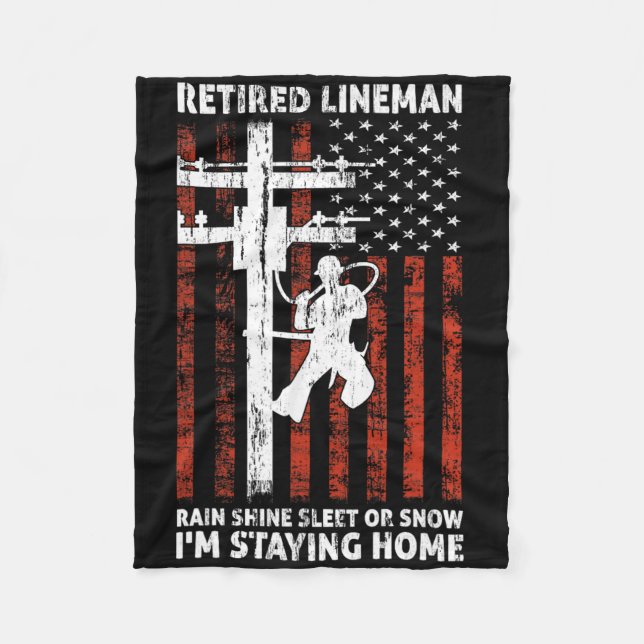 Lineman Pension 4:e juli Lung Novelty Man W Fleecefilt (Framsidan)