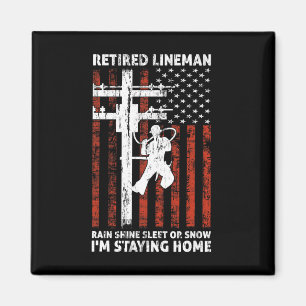 Lineman Pension 4:e juli Lung Novelty Man W Magnet