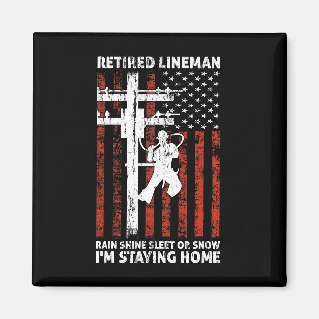 Lineman Pension 4:e juli Lung Novelty Man W Magnet (Framsidan)