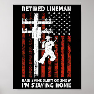 Lineman Pension 4:e juli Lung Novelty Man W Poster