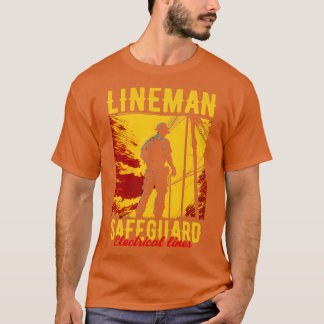 Lineman skyddar elektriskt linjer t shirt