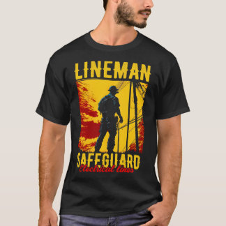 Lineman skyddar elektriskt linjer t shirt