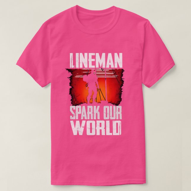 Lineman Spark World 1 T Shirt (Design framsida)