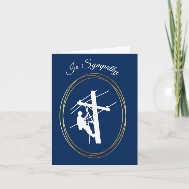 Lineman Sympathy Card Kort (Framsida)