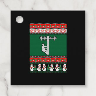 Lineman Ugly jul Sweater Gåvor Etiketter
