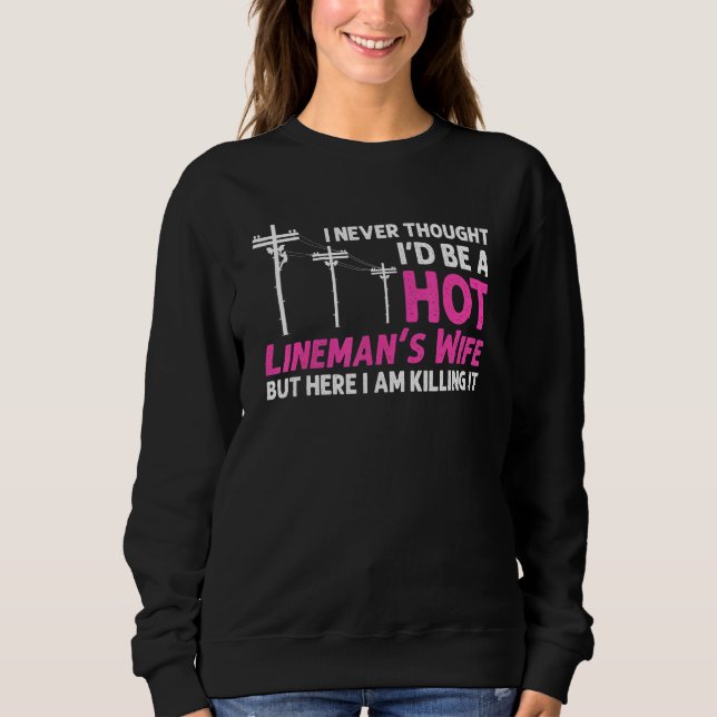 Lineman Wife design för kvinnor Lineman LineWorker T Shirt (Framsida)