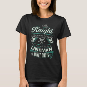 Linemans Dam-skjorta T Shirt