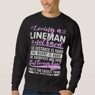 Linemästare för ellinemannens hustru lång ärmad tröja