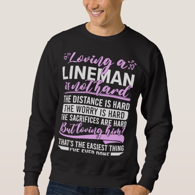 Linemästare för ellinemannens hustru lång ärmad tröja (Framsida)
