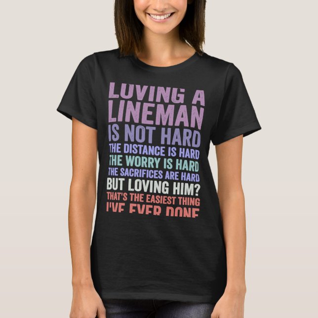 Linemästare för ellinemannens hustru t shirt (Framsida)