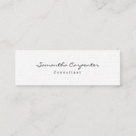 Linen Attraactive Snyggt Simple Plain Minimalist Mini Visitkort