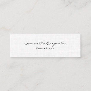 Linen Attraactive Snyggt Simple Plain Minimalist Mini Visitkort