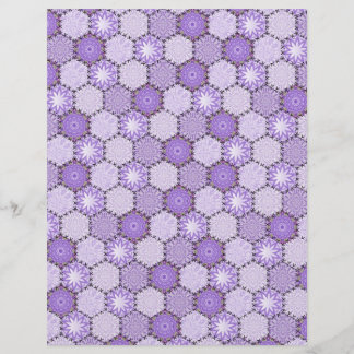 Linen Avslutar papper Patchwork lilac/lila
